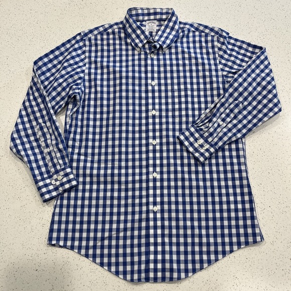 Brooks Brothers Other - Brooks Brothers Mens Shirt Medium Blue Checks Regent Long Sleeves